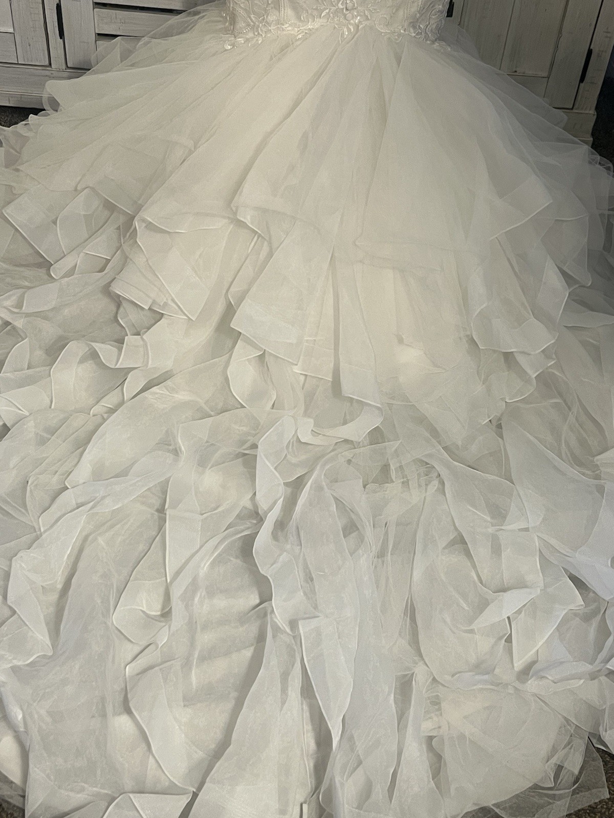 Mori Lee Laney Halter Neck Tulle Organza Mermaid Wedding Gown 12 Style 5687 NWT