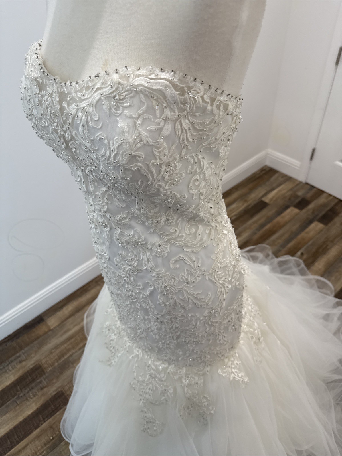 Wedding Dress Size 14 Off White Color