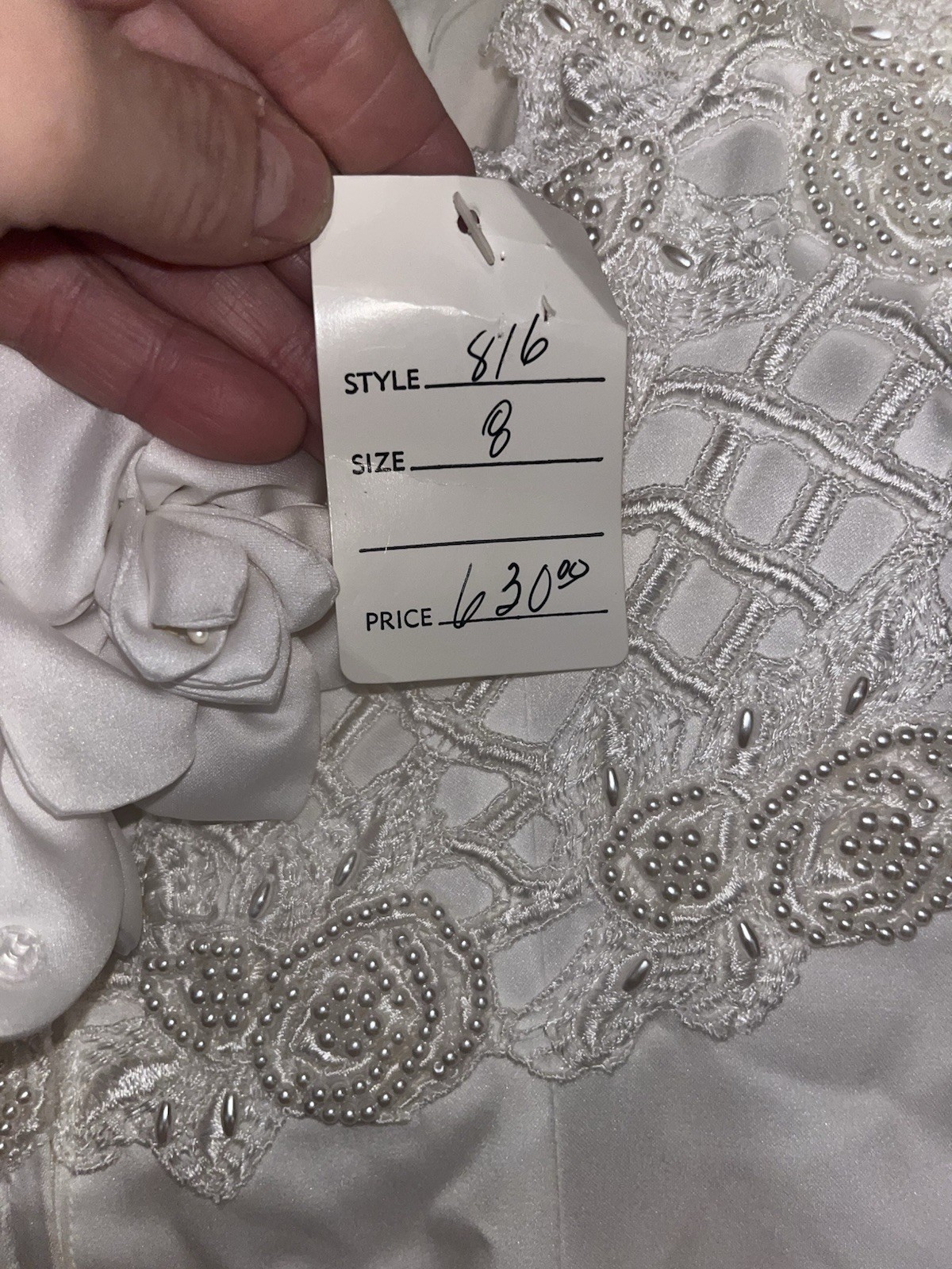 Vintage Jasmine Wedding Gown/ Dress Size 8 White Beaded Style S97S5 NWT