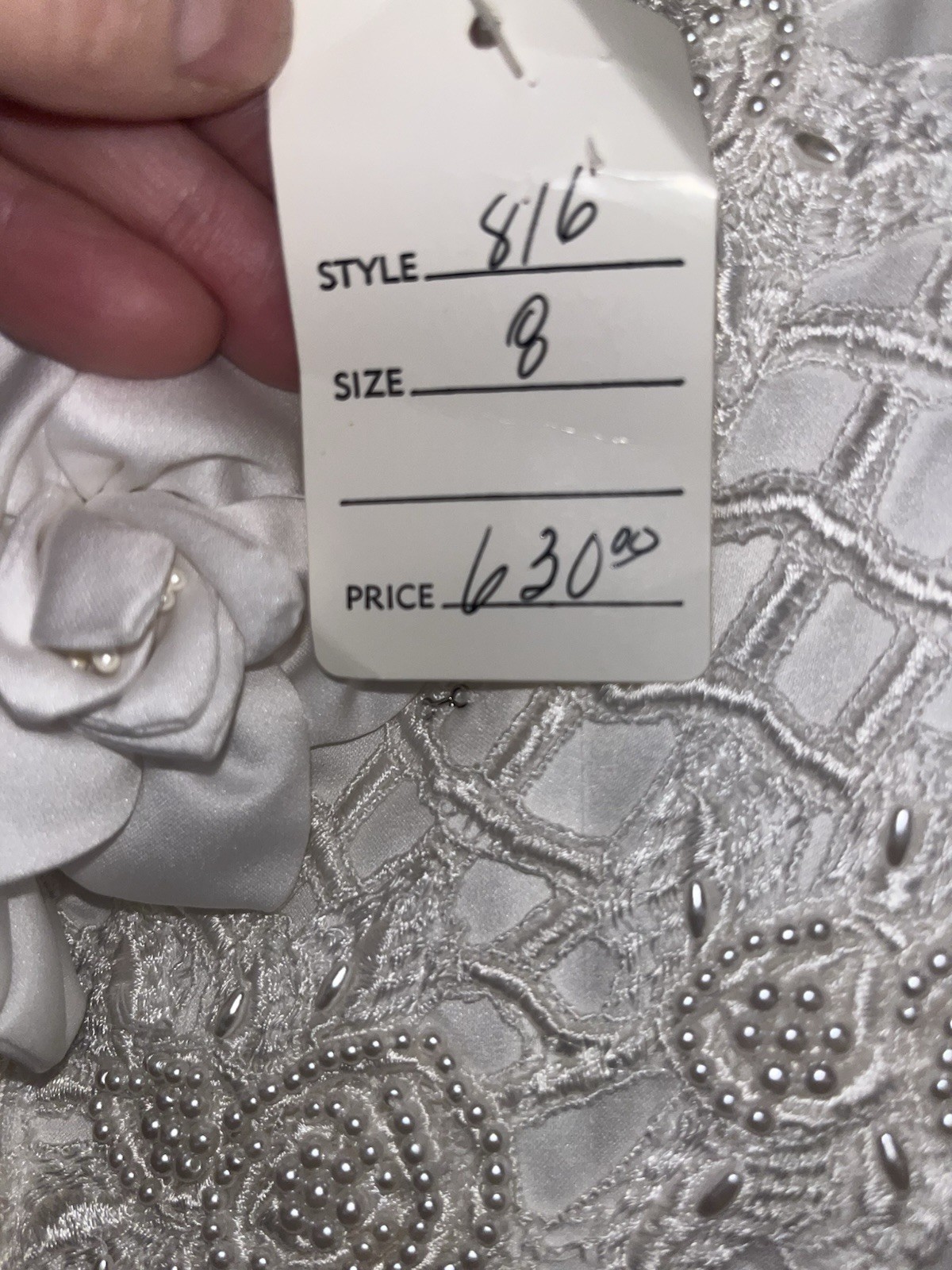 Vintage Jasmine Wedding Gown/ Dress Size 8 White Beaded Style S97S5 NWT