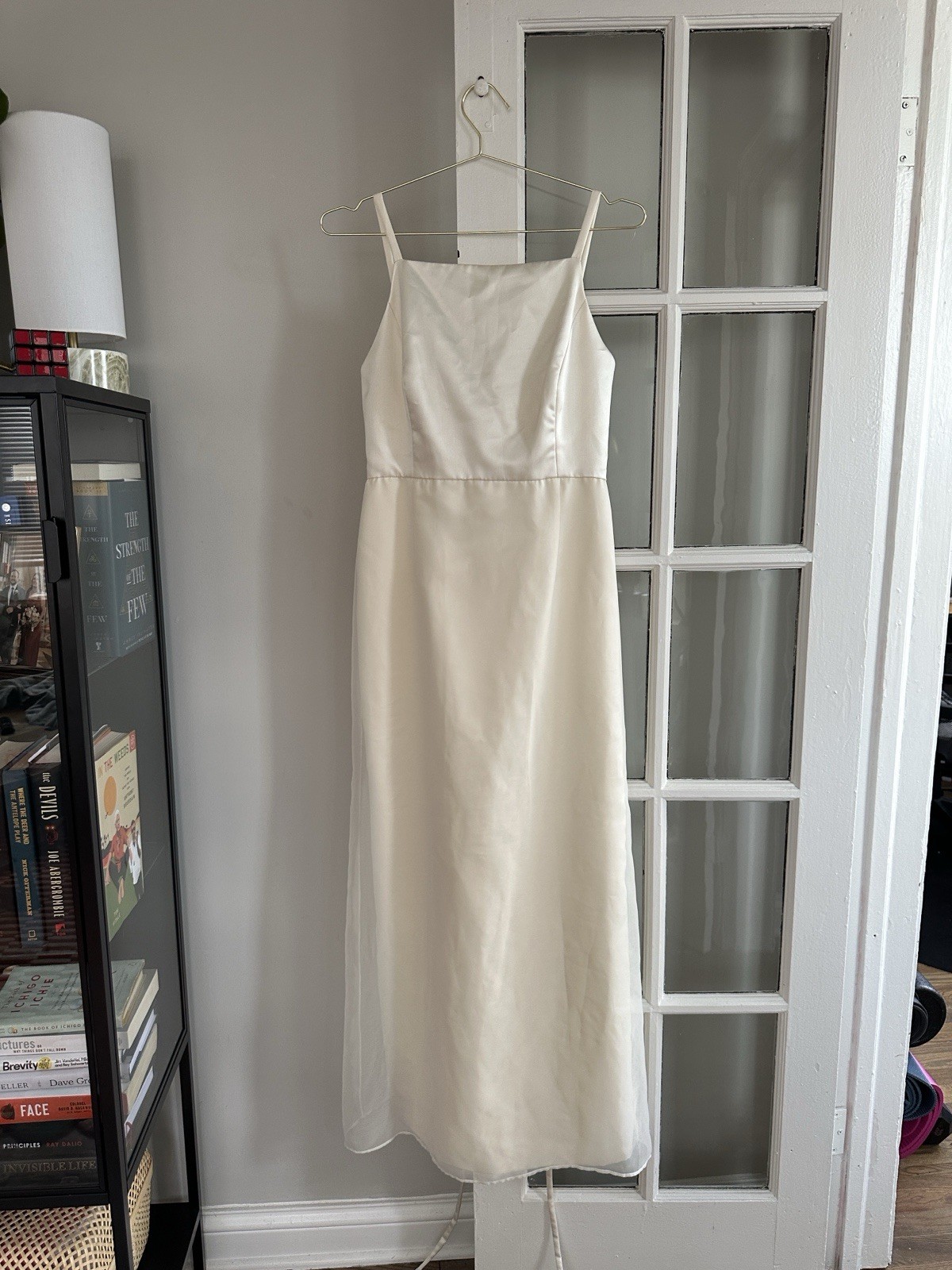 Vera Wang Ivory Sleeveless Square Neck Sheath Full-Length Wedding Dress Size 12