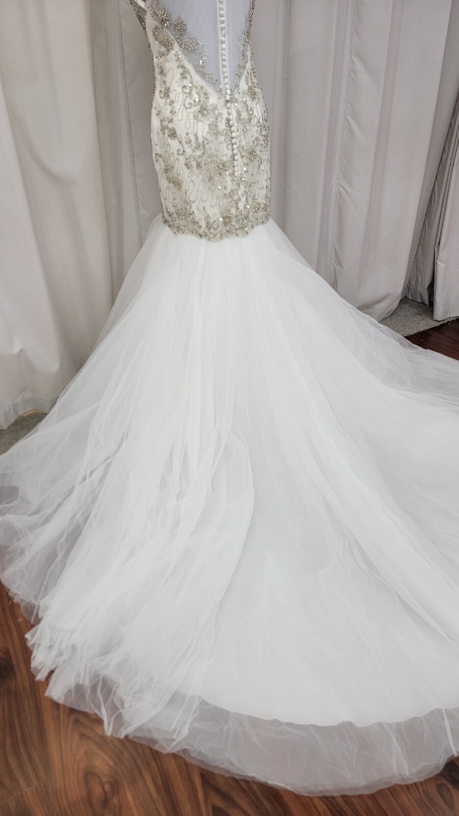 Mary’s Bridal D8101 Dress Mermaid Crystal Beaded Embroidered Bodice Tulle Skirt