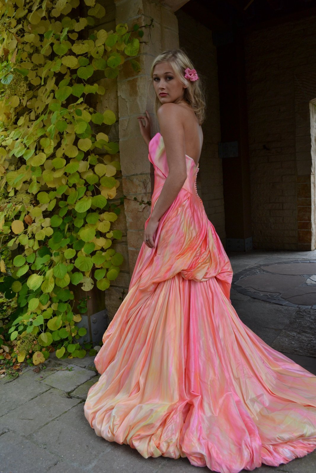 NEW Anna Maier Ulla Maija Bohemian Wedding Dress Blush Rose Peach Pink 2 4 6 8