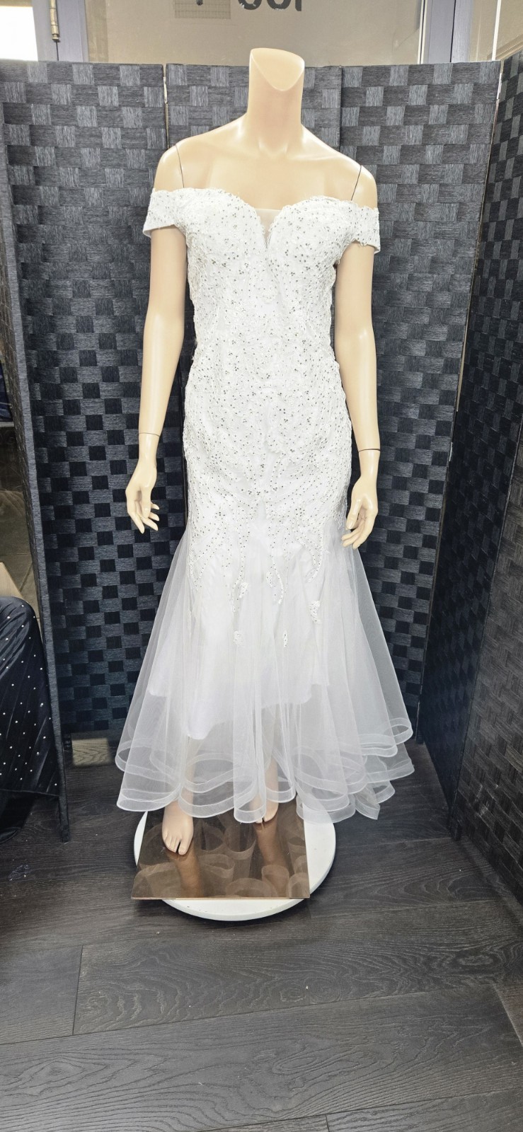 Unbranded White Sweetheart neckline off shoulder Lace corset Wedding Dress sz 6