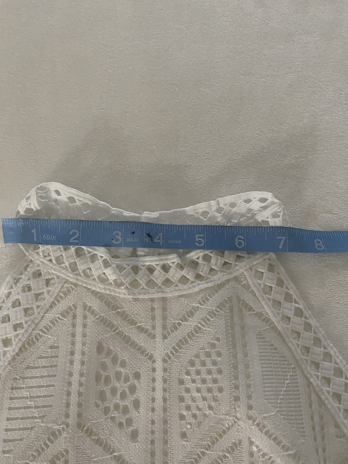 Backless Elegant White Lace Maxi Boho Casual Beach Vacation Dress wedding L Lg