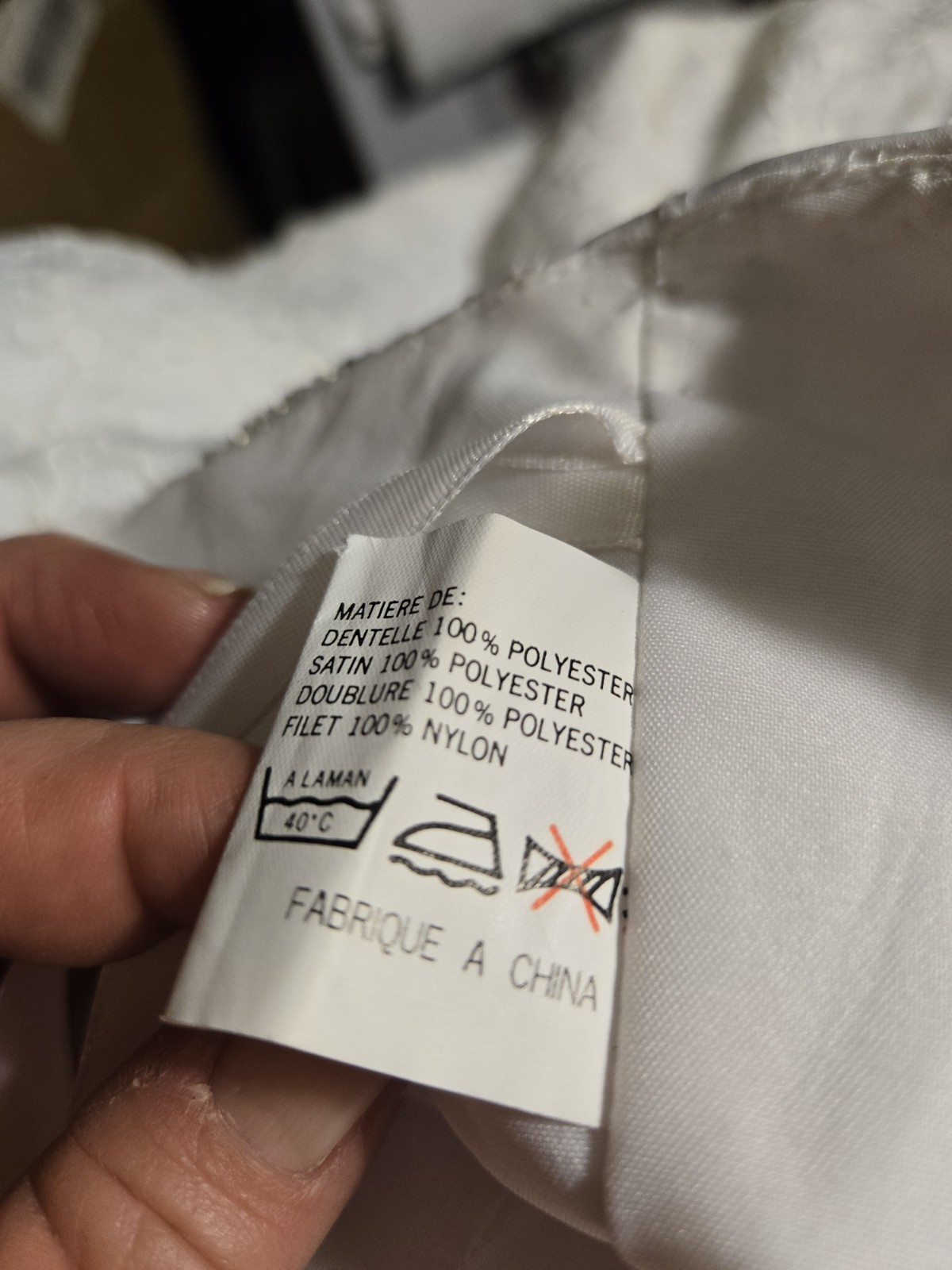 La Sposa Satin Wedding Dress With Floral Beading. *Strap Needs Repair & Cleaning