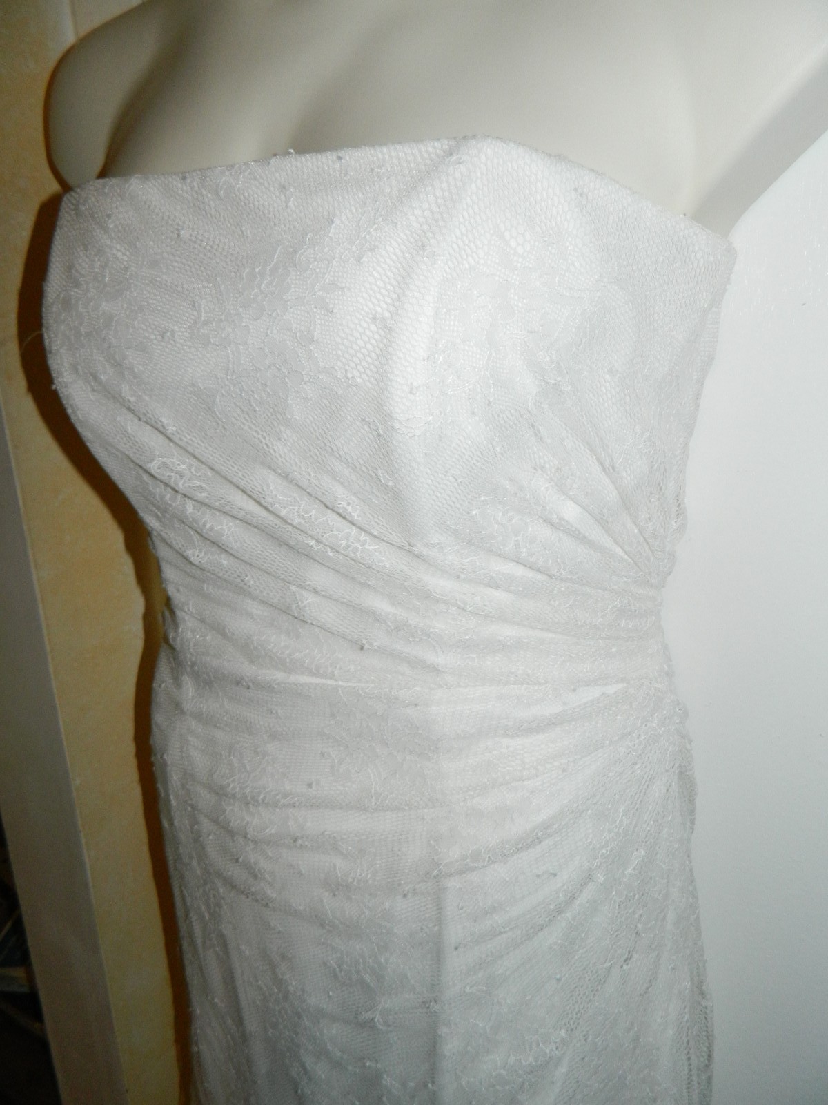 WATTERS & WATTERS NWT Yolanda Sleeveless White Bohemian Lace Wedding Dress Sz 10