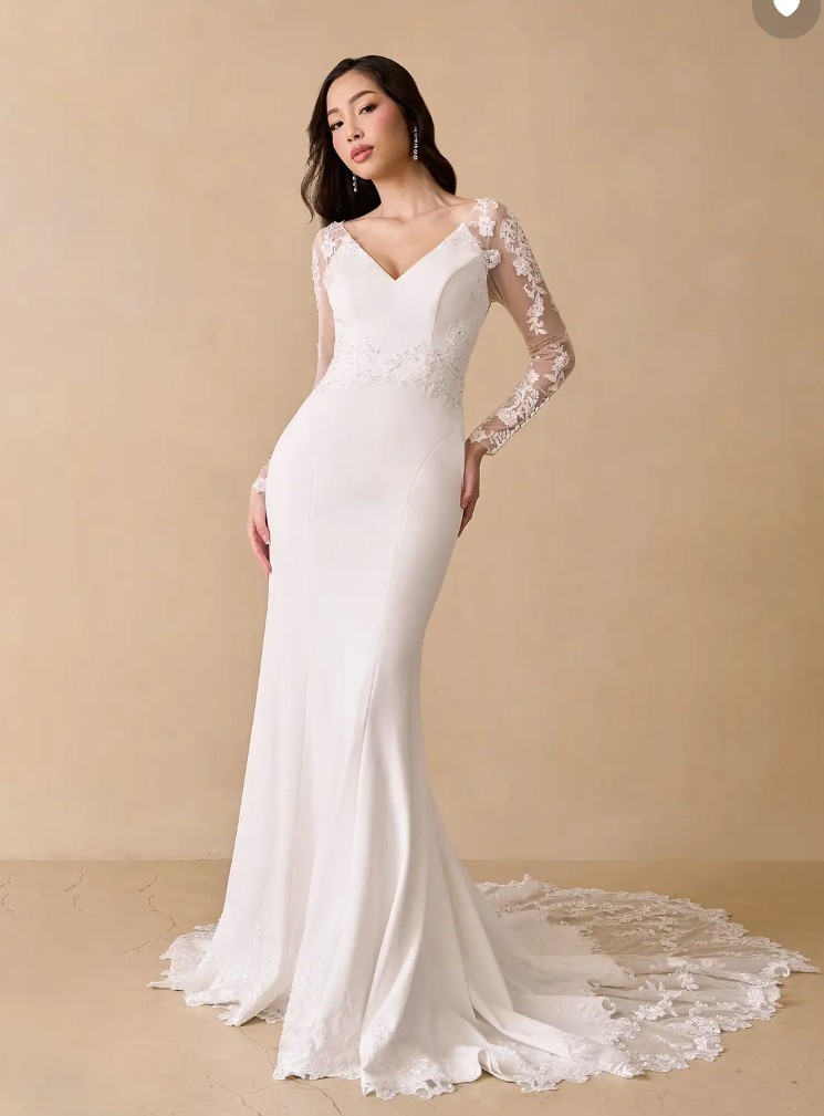 New with tags! Azazie Misty Long-Sleeve Wedding Dress, size WD24