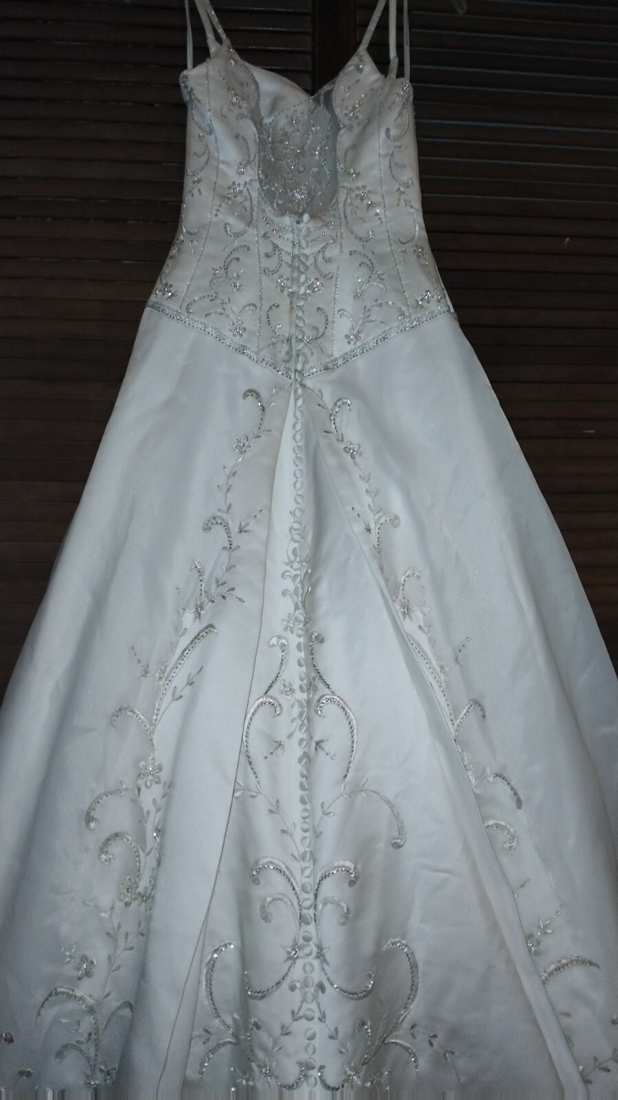 JASMINE HAUTE COUTURE BEADED RHINESTONE WEDDING DRESS BUTTON EXCELLENT PRICE!