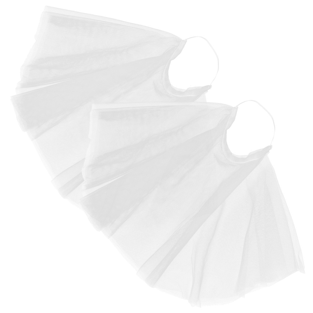 2Pcs Reusable Wedding Dress Tulle Sleeves White Sleeves Elegant Dress Accessory