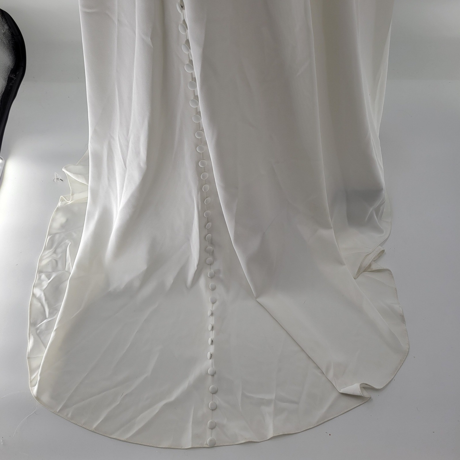 AZAZIE Moonlight Wedding Dress 04 Diamond White Off Shoulder Ruched Button Back