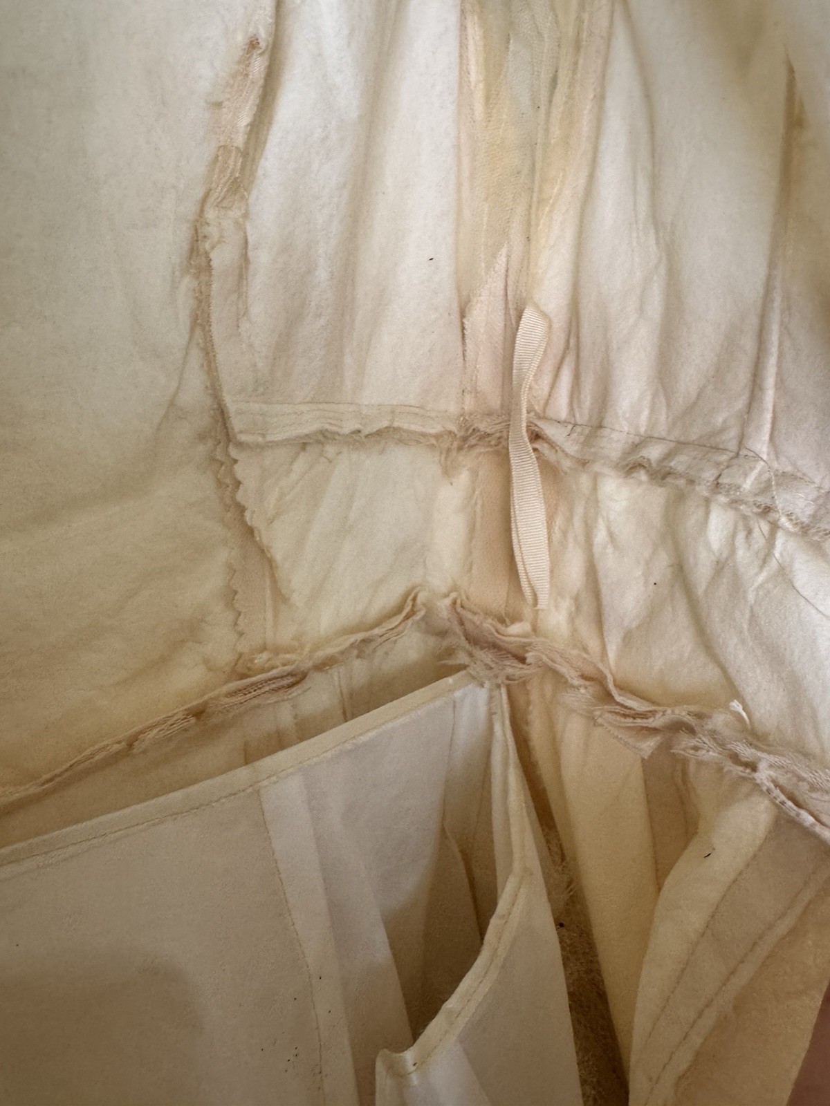 Bianchi 1950s Ivory Full-Length Wedding Dress pearl embellished