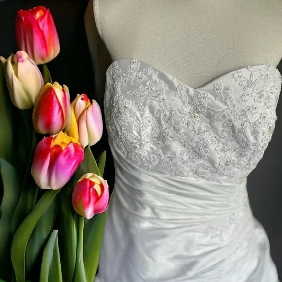 MOONLIGHT Bridal White Taffeta Collection Dress