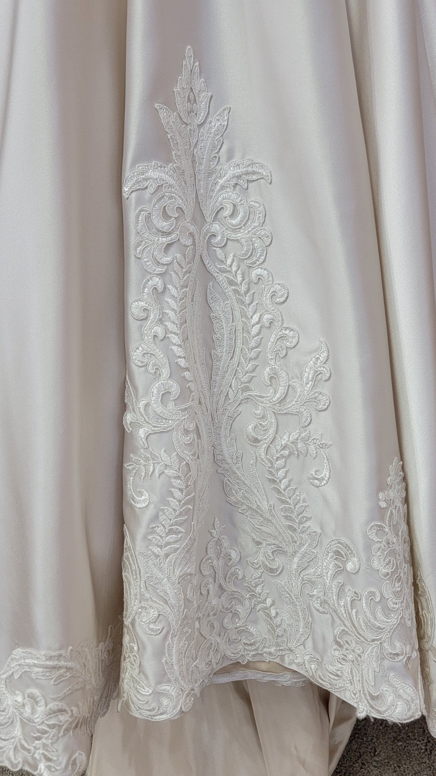Morilee Bridal Mermaid Satin Lace Wedding Dress 2121 Sinead Ivory Candlelight 12