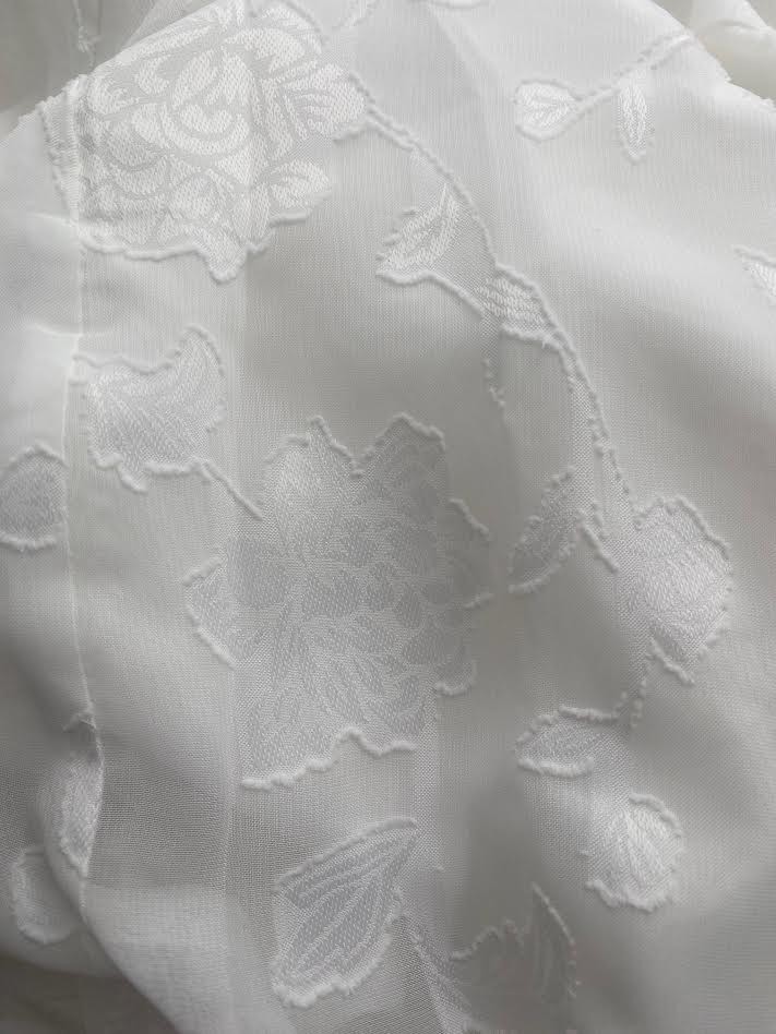 DB Studio Soft White Spaghetti Strap Jacquard A-Line Dress Size 2 David’s Bridal