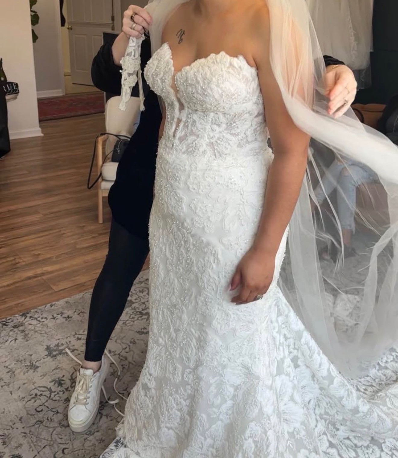 White/Off-White Wedding Gown, Size 10/12