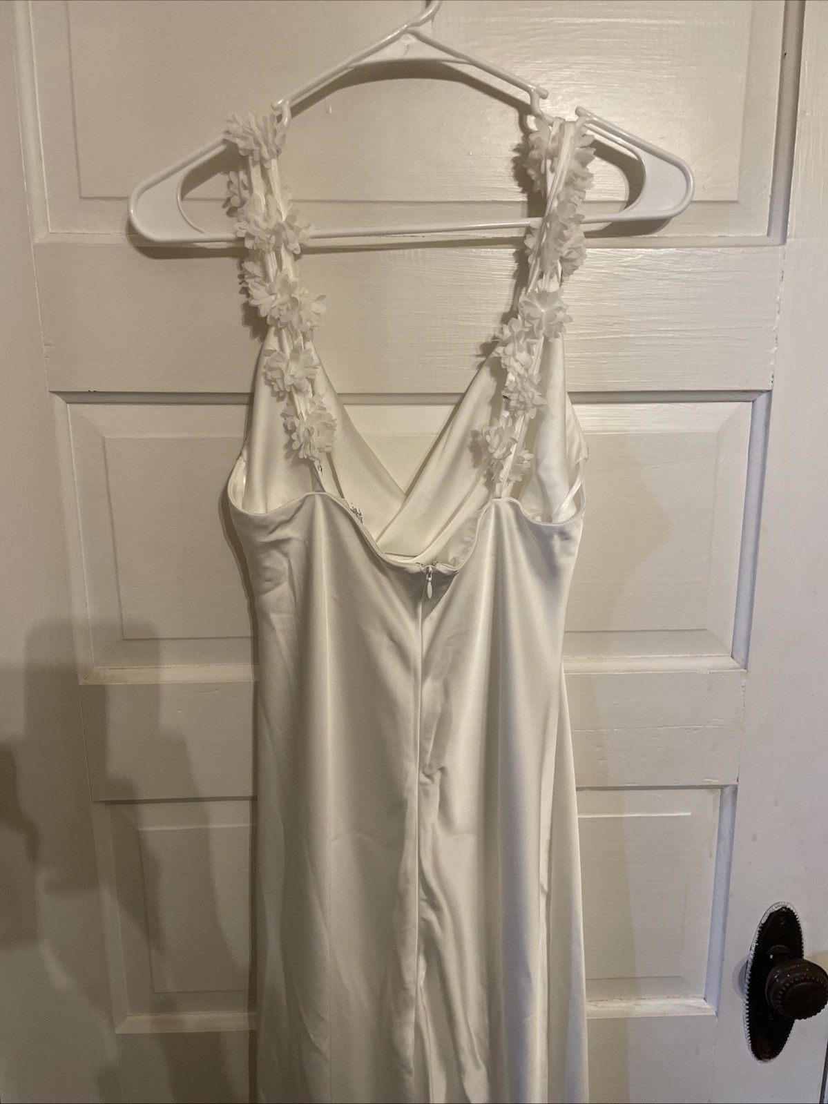 Long White Satin Dress XL NEW Wedding Formal Beach Altar’d State