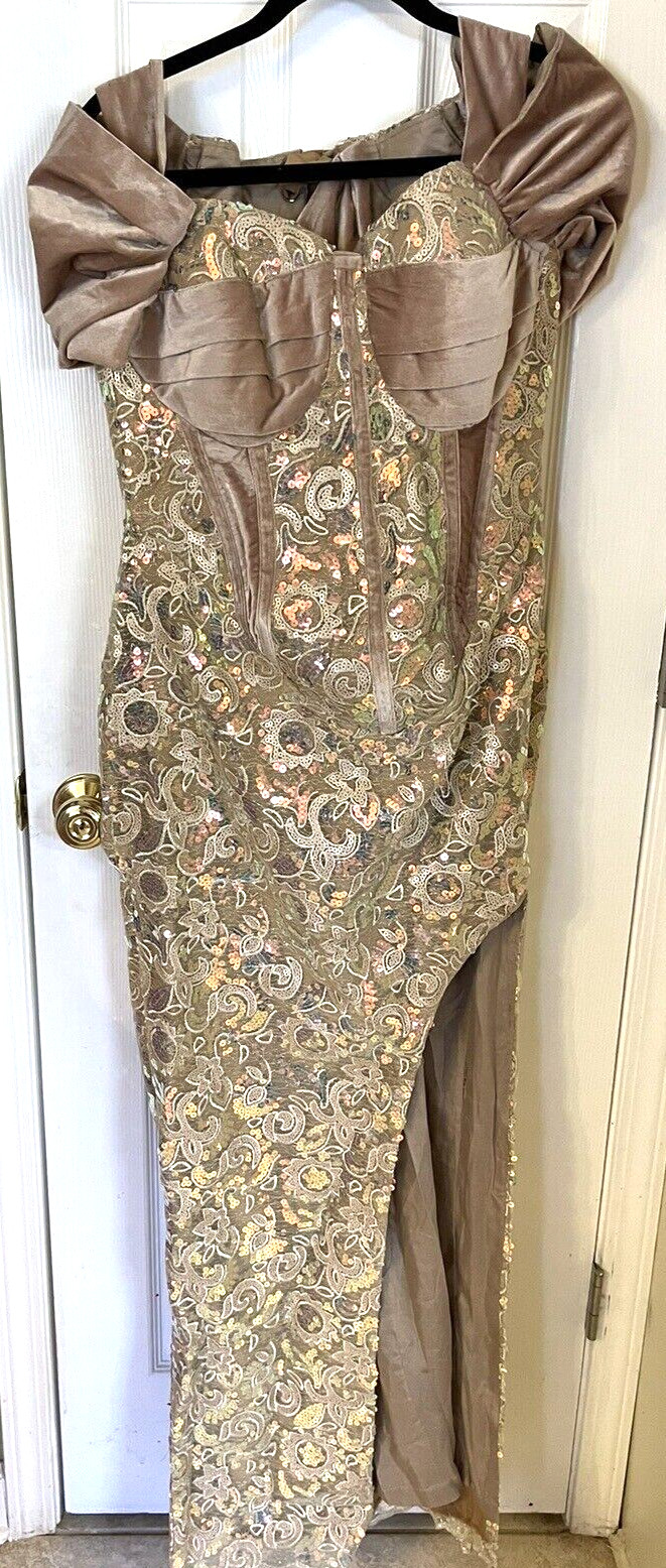 Homemade Sequin Long Gown Pre-Owned No Brand or size Measurement Below