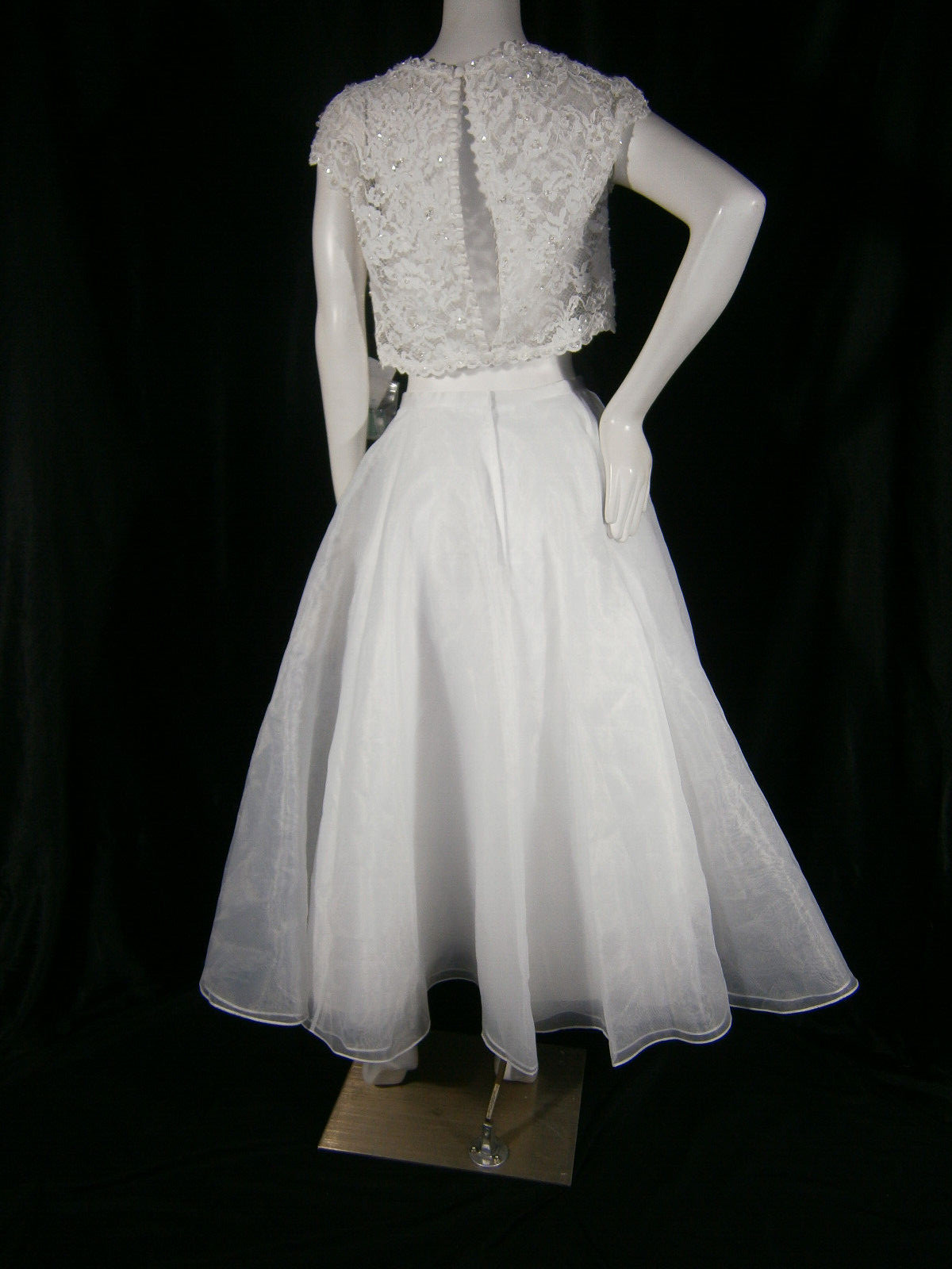 Wedding Bridal Skirt Organza Tulle 8 Layers of Fabric White 12-14 33″ W NWT $495