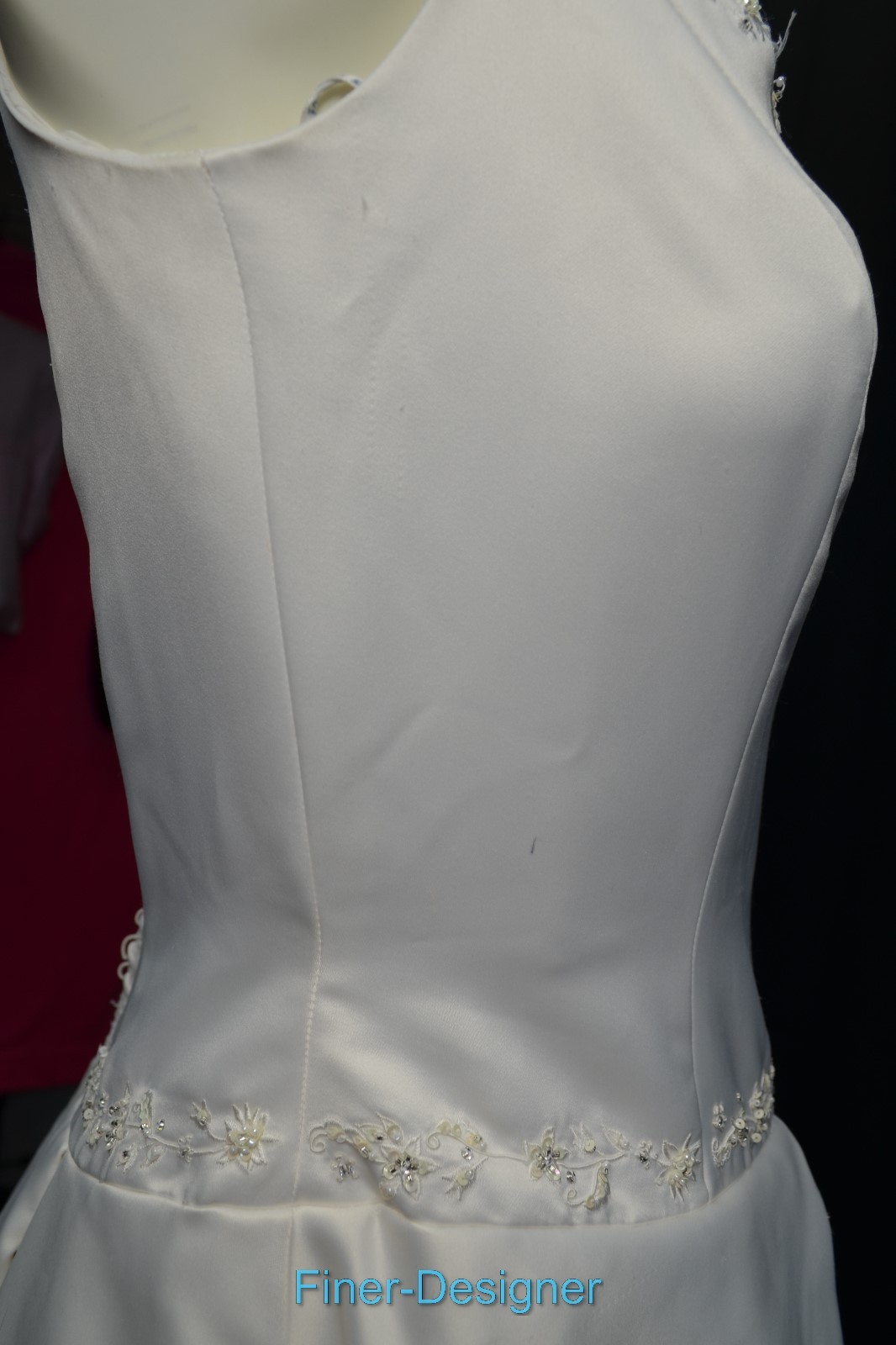 Jasmine Haute Couture Portrait Wedding Gown Ivory bride train dress 12 NWT $1800