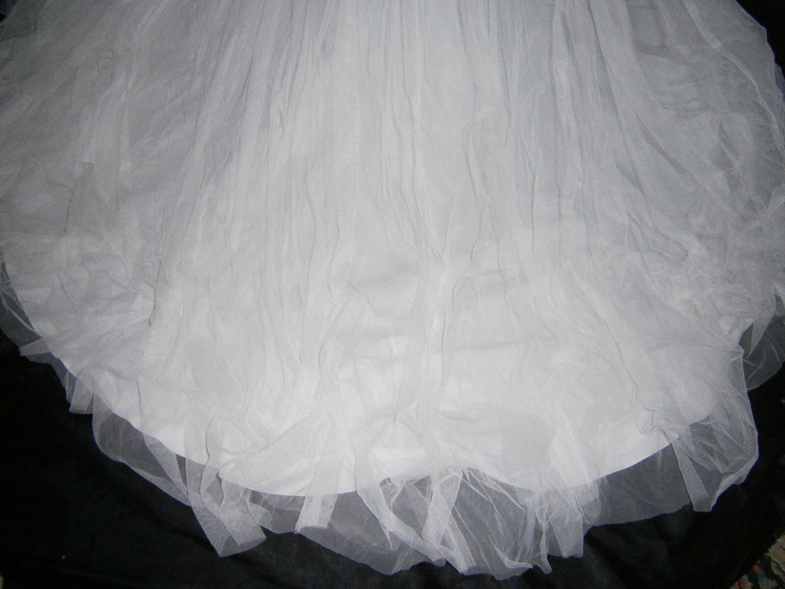 La Sposa Laurus Wedding Dress 12 White Crepe Tulle Sleeves Beaded Plunging V