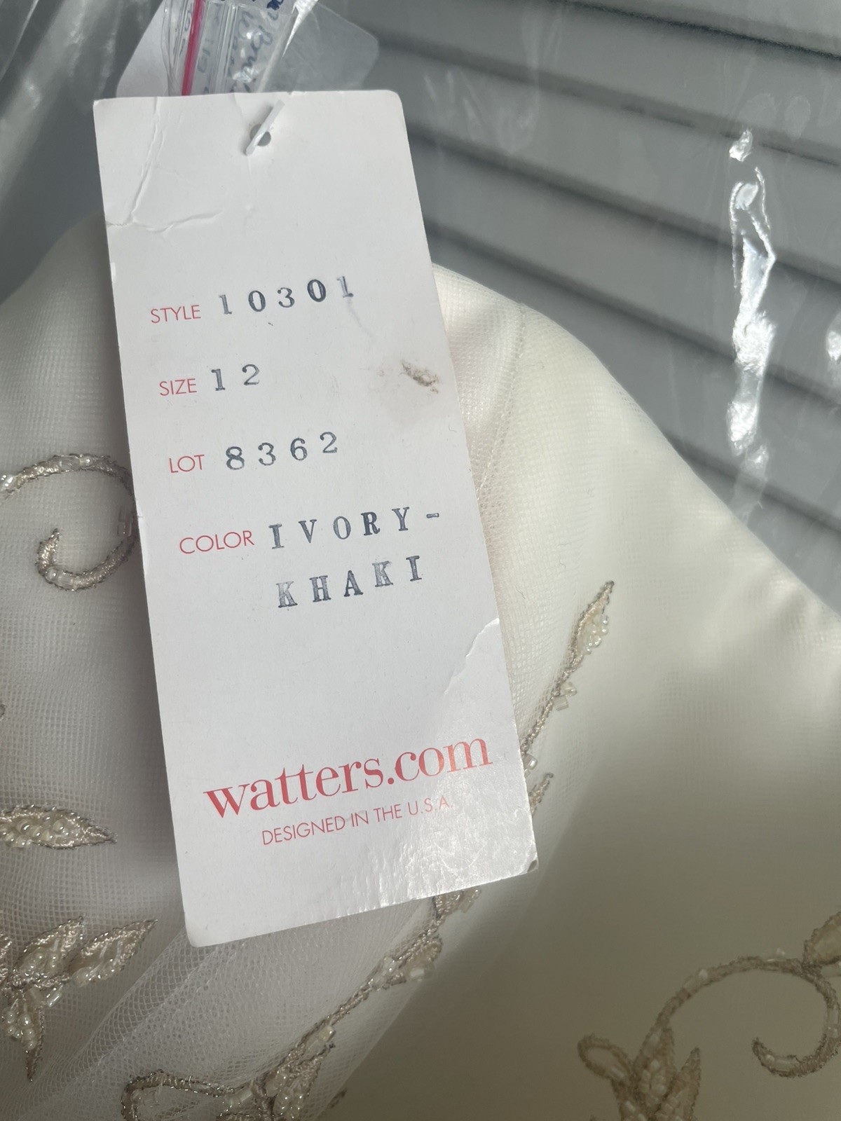 Wtoo Brides by Watters Strapless Ivory Embroidered Wedding Dress Gown Sz 10 NWT