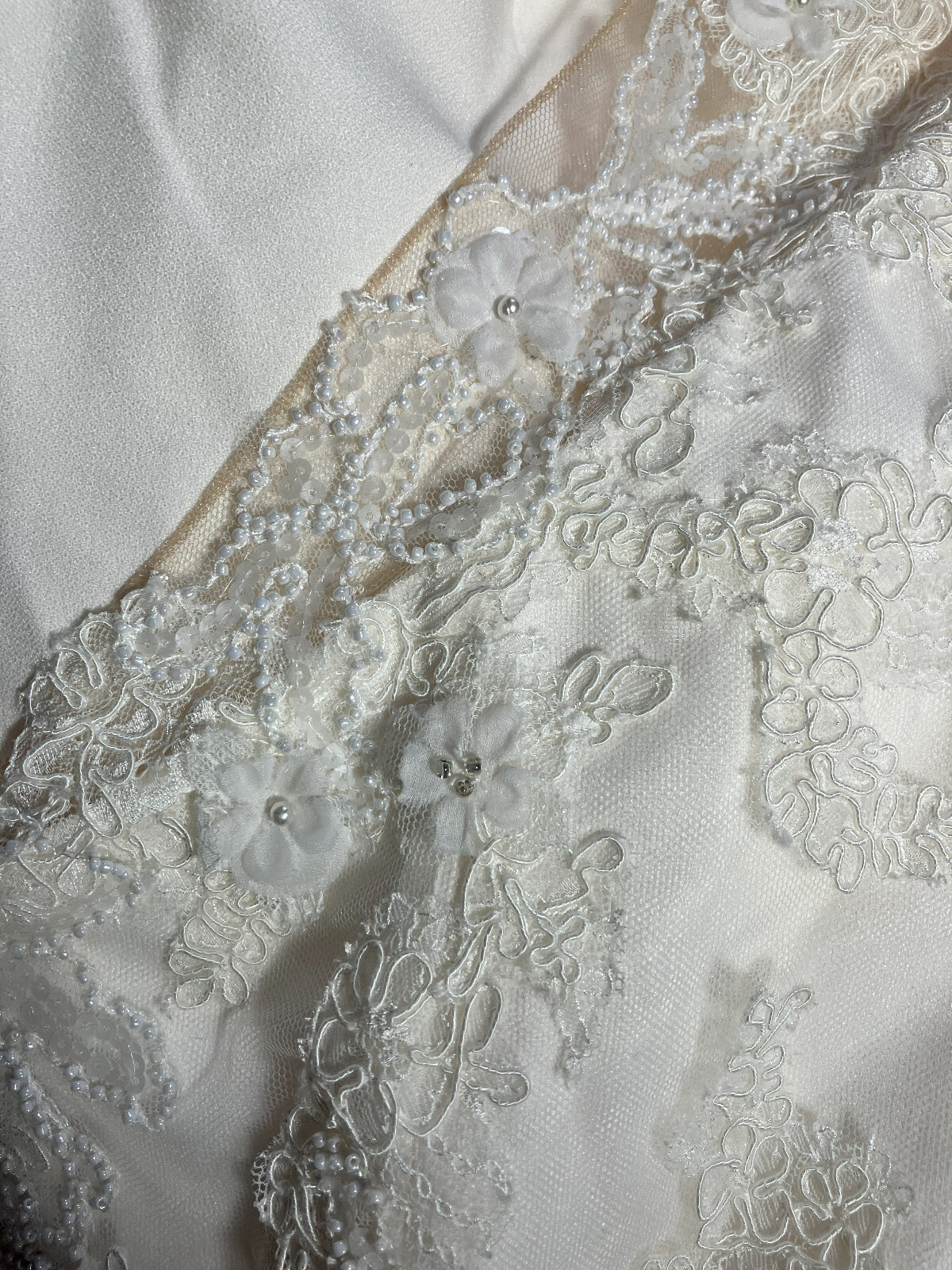 La Sposa St. Patrick Romantica Wedding Dress 14 Illusion Lace Mermaid Tulle NWT