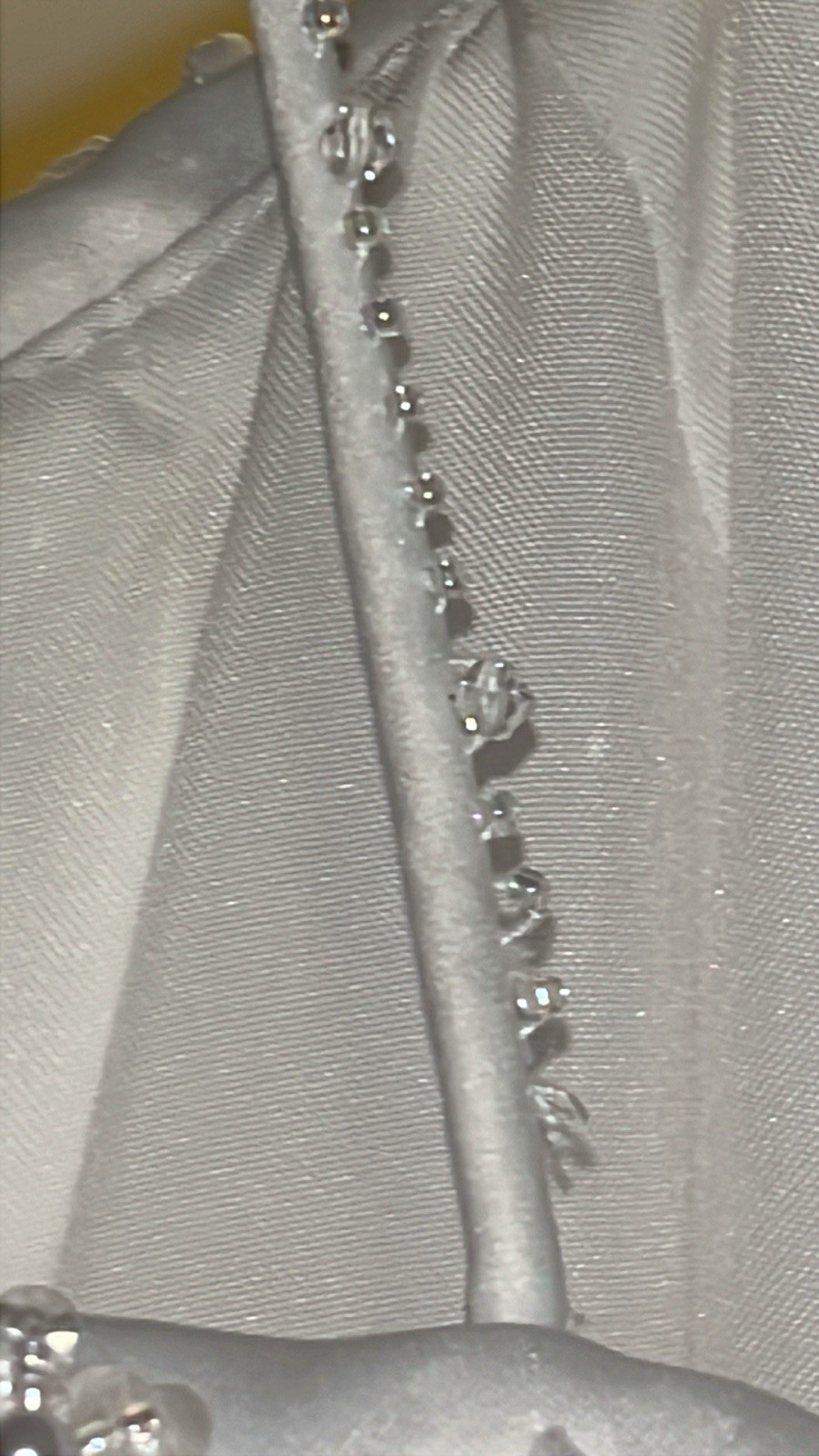 Michelangelo Wedding Dress Beaded and Sequin Straps Tulle Beaded Bodice Size 2