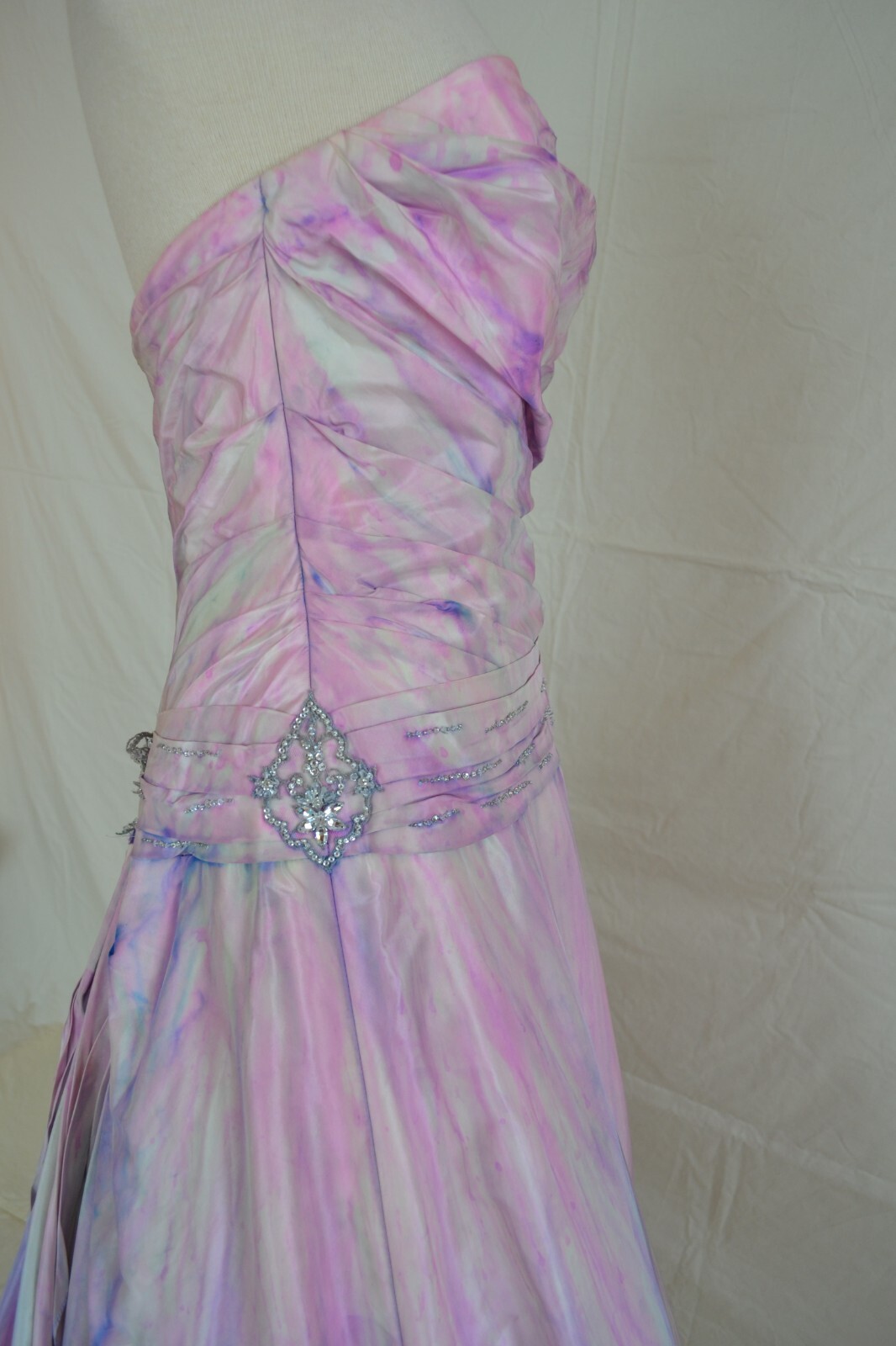 NEW Silk Beach Bohemian Wedding Dress corset Gown Blue white purple pink 6 8 10
