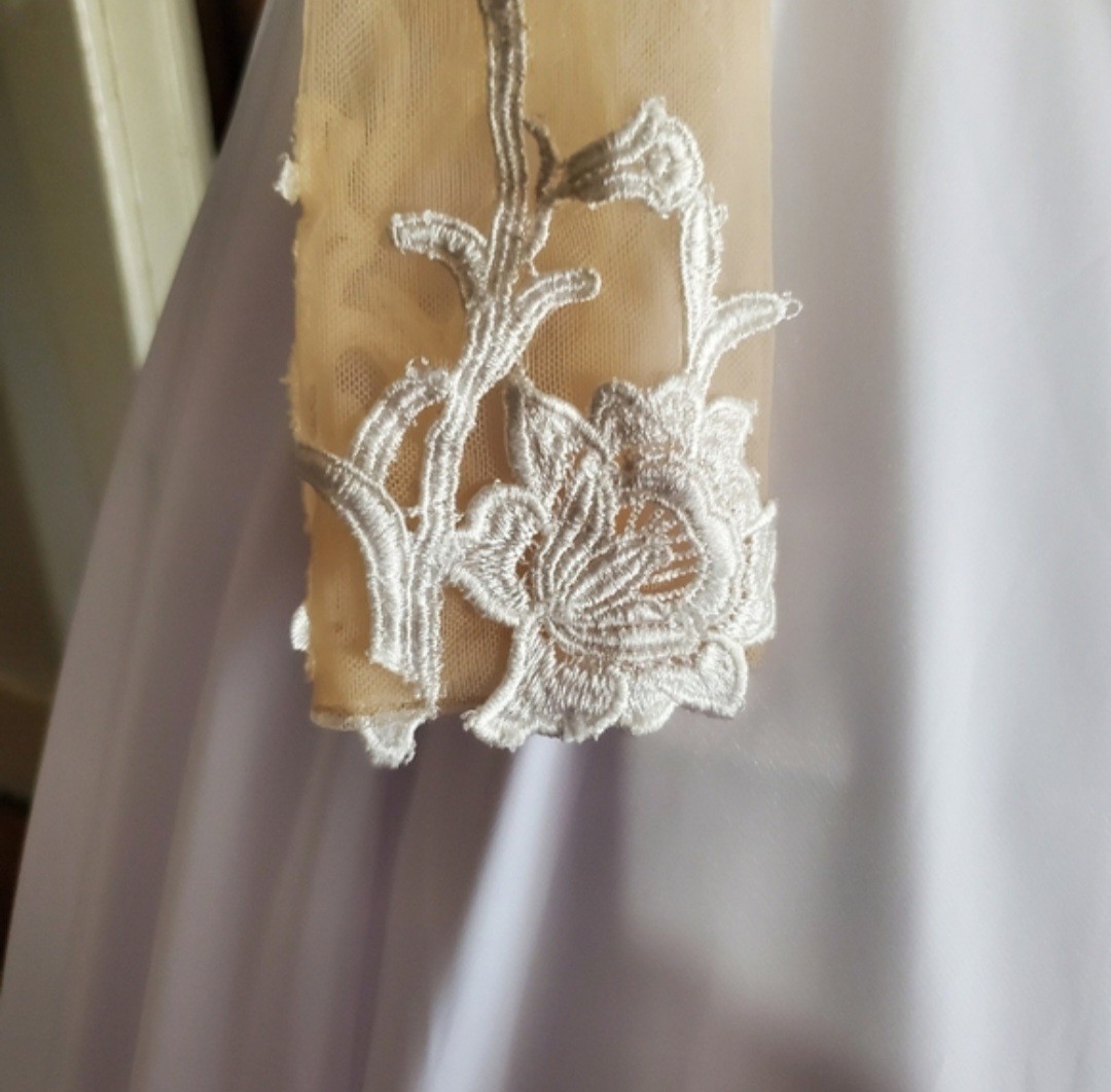 Flowing A-Line Illusion Wedding Dress