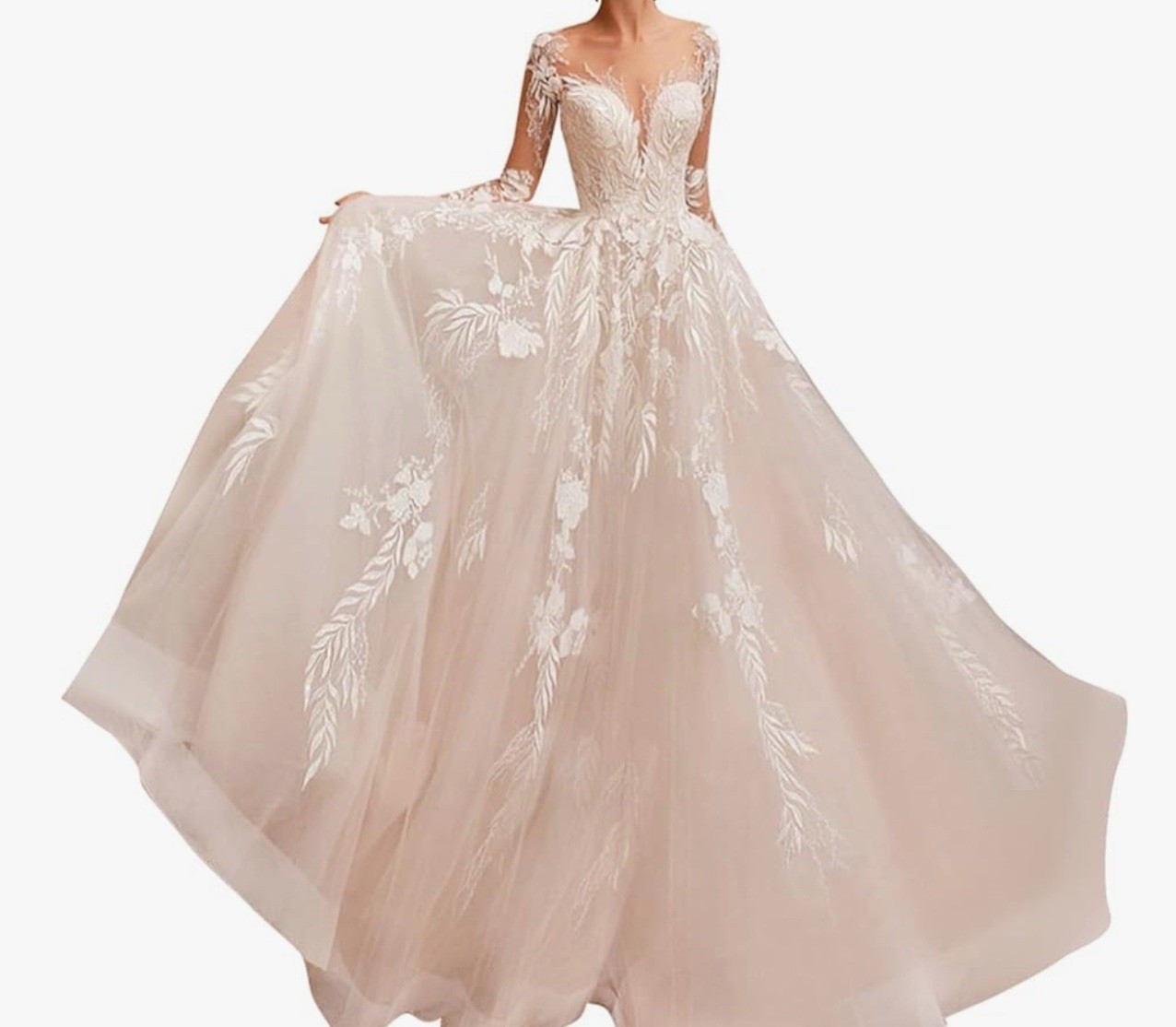 Romantic Sweetheart Neck Backless Bride A-Line Wedding Dress Gorgeous Appliques