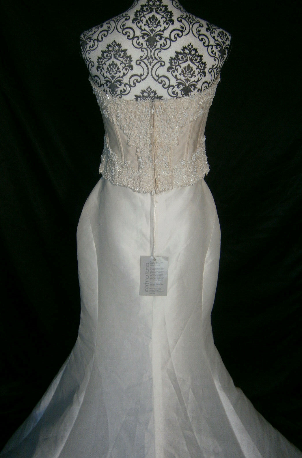 Martina Liana Skirt Separate Wedding Bridal 12 Silk Satin Ivory Formal Train