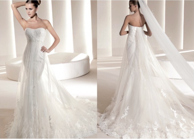 La Sposa Swarovski Crystals Sweetheart Wedding Dress Size 2-4
