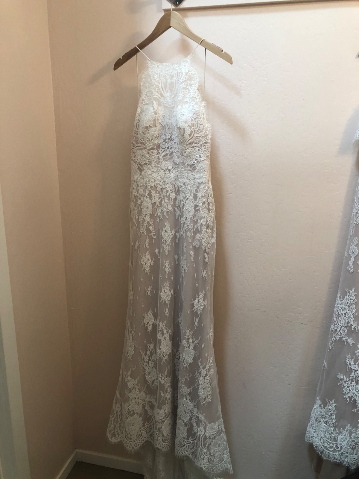 Wtoo by Watters 12108 Lace Wedding Dress Size 4 Ivory Blush New With Tags