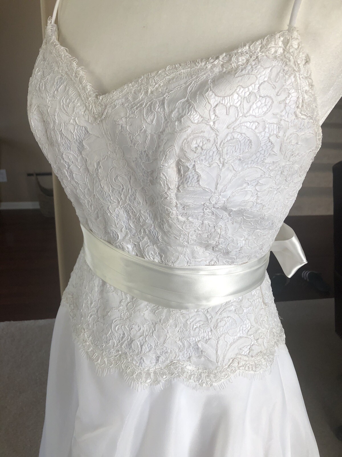 2be White Tea Length Wedding Dress Size 8