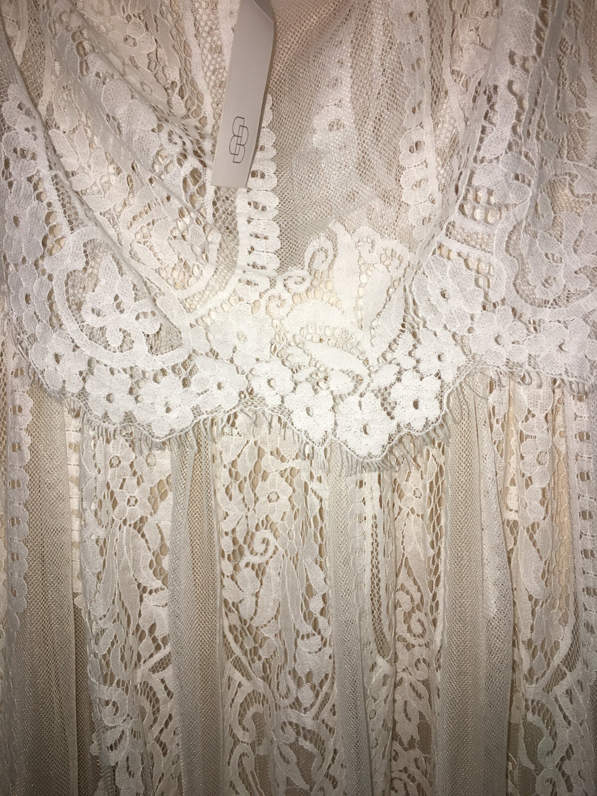 WOMENS NEW CAROLINE BALTIC BORN LACE DRESS Maxi IVORY SHOWER Long WEDDING SIZE M