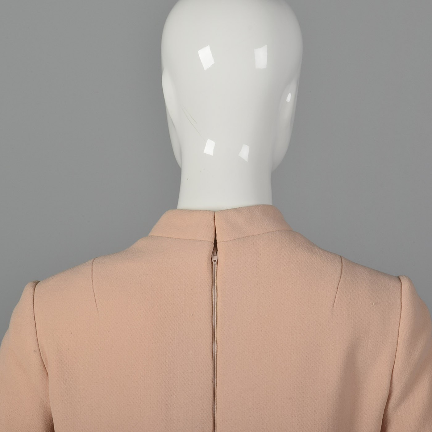S George Halley Pink Gown Minimalist Blush Wedding Dress Modest Formal 60s VTG