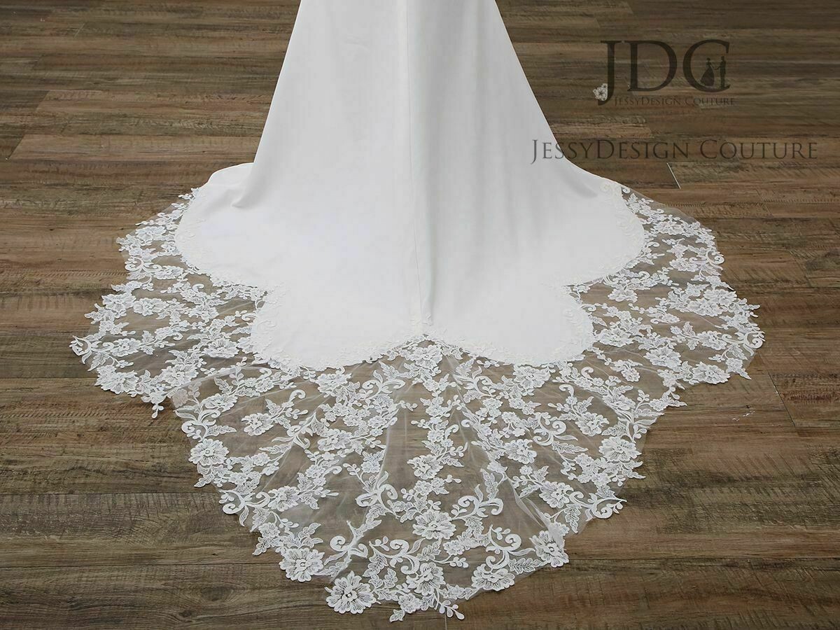 Summer Ivory Nude Wedding Dress Bridal Gown Custom made Tattoo Buttons New