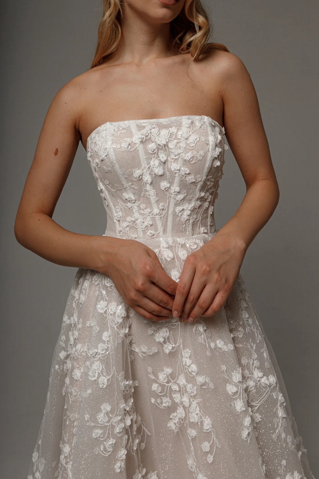 3D Lace Pearls Beaded Lace Wedding Dress Bridal Gown Custom made 2-28W Short