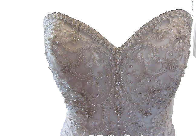 Allure Bridal 10 Wedding Dress C267 Ivory Lace Illusion Mermaid Swarovski Bling
