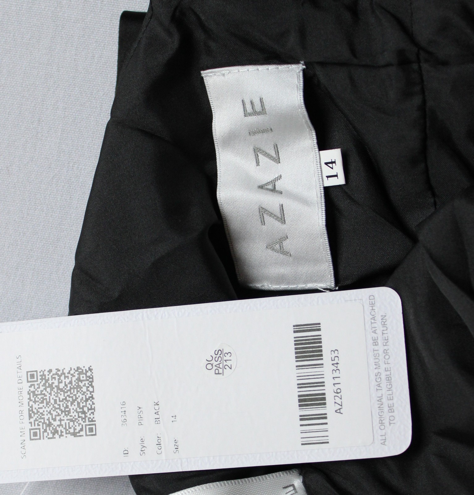 Azazie Girls Sleeveless Pipsy A-Line Bow Matte Satin Dress AP2 Black Size: 14