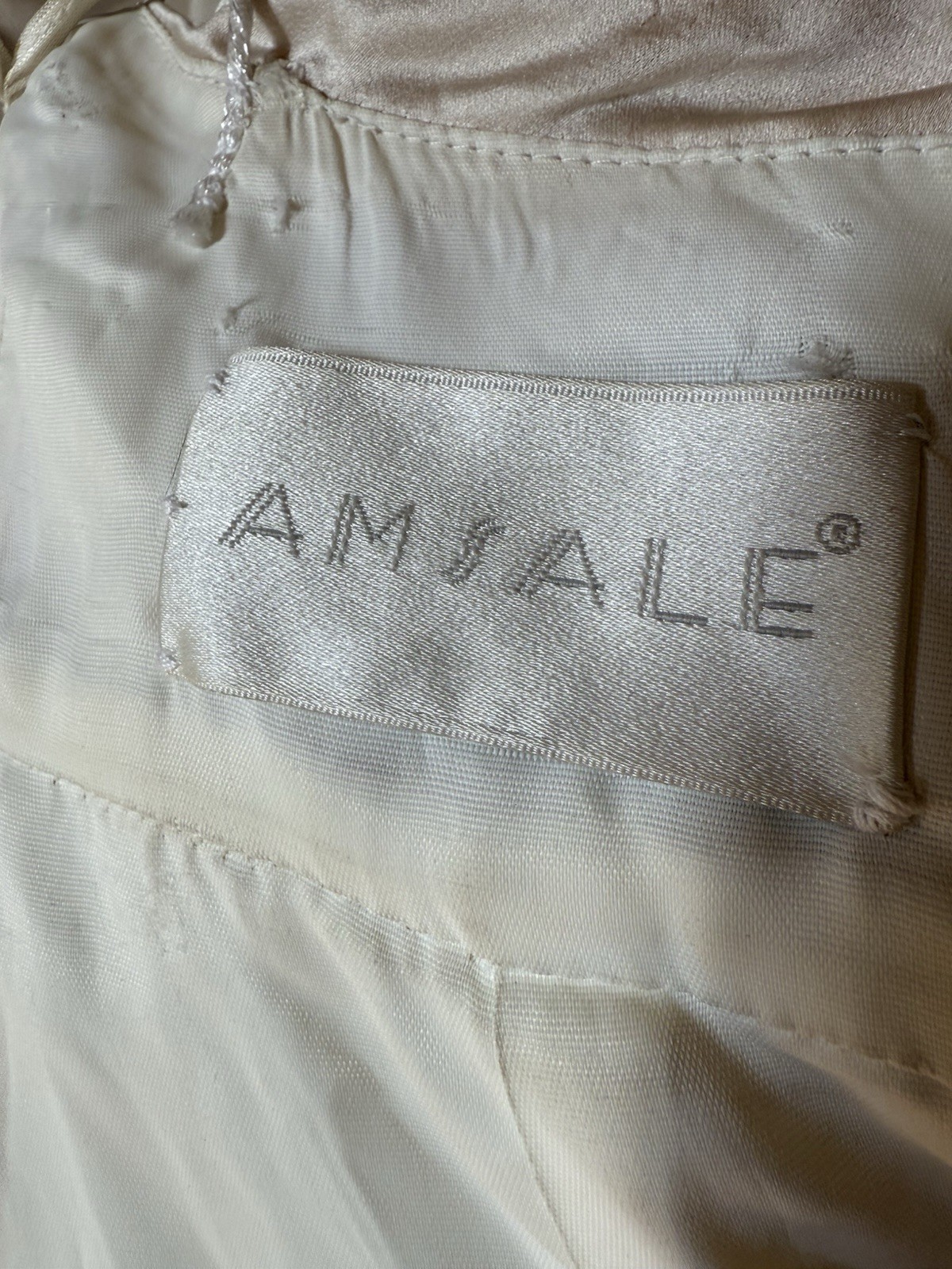 AMSALE Bali S (4) Ivory A-Line Organza Silk Lace Bralette Wedding Dress