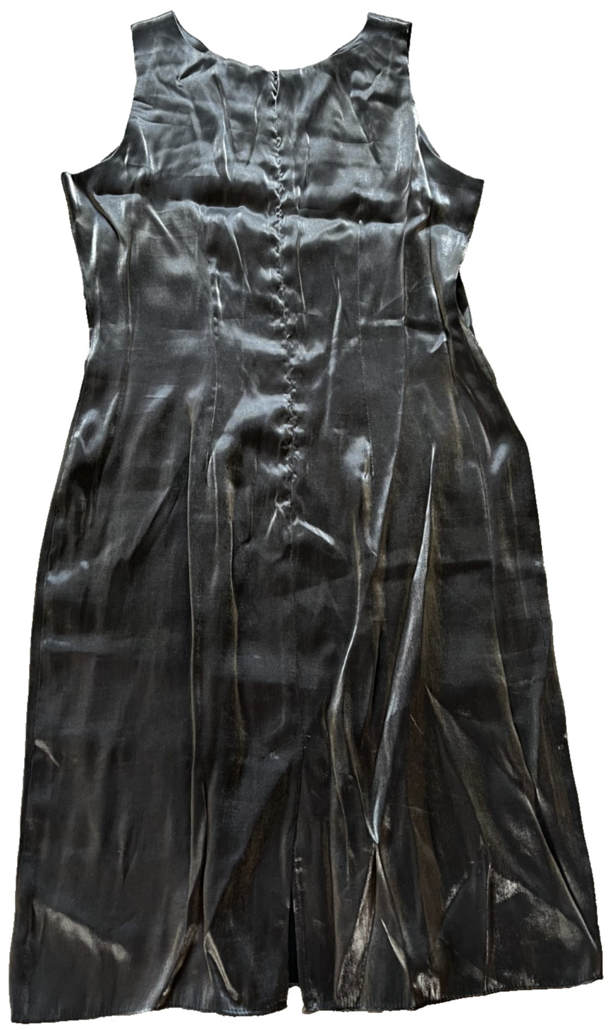 Positive Influence 2 Piece Polyester Shinny Dark Gray Dress Outfit Size 12