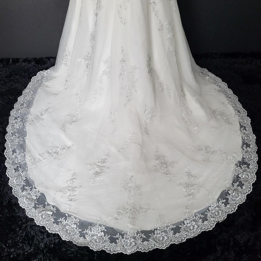 NWT~$1599~DA VINCI~SZ 6~IVORY STRAPLESS EMBELLISHED BALL GOWN WEDDING DRESS
