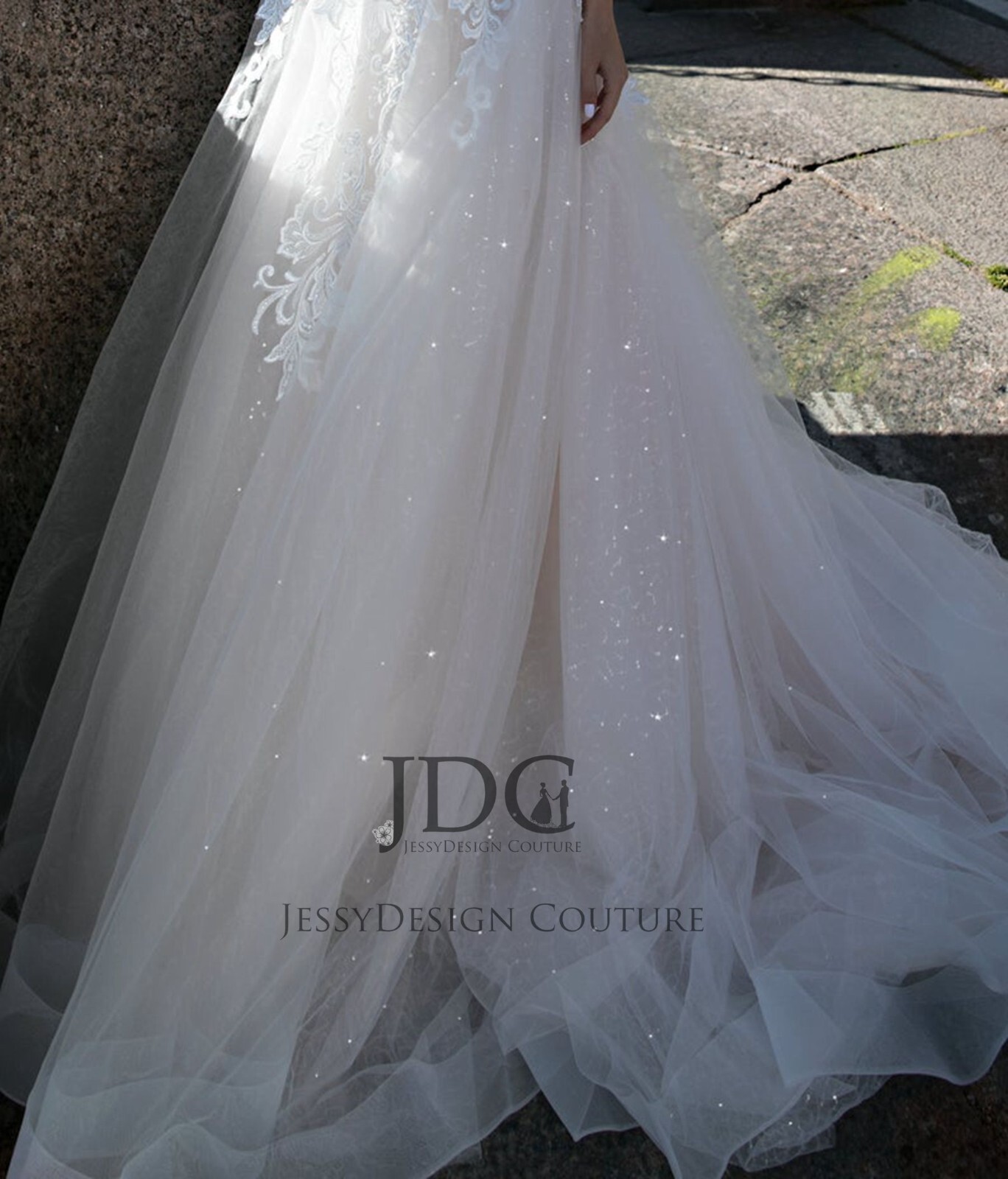 Glitter Blush Rose Beaded Lace Wedding Dress Bridal Gown Custom made Corset
