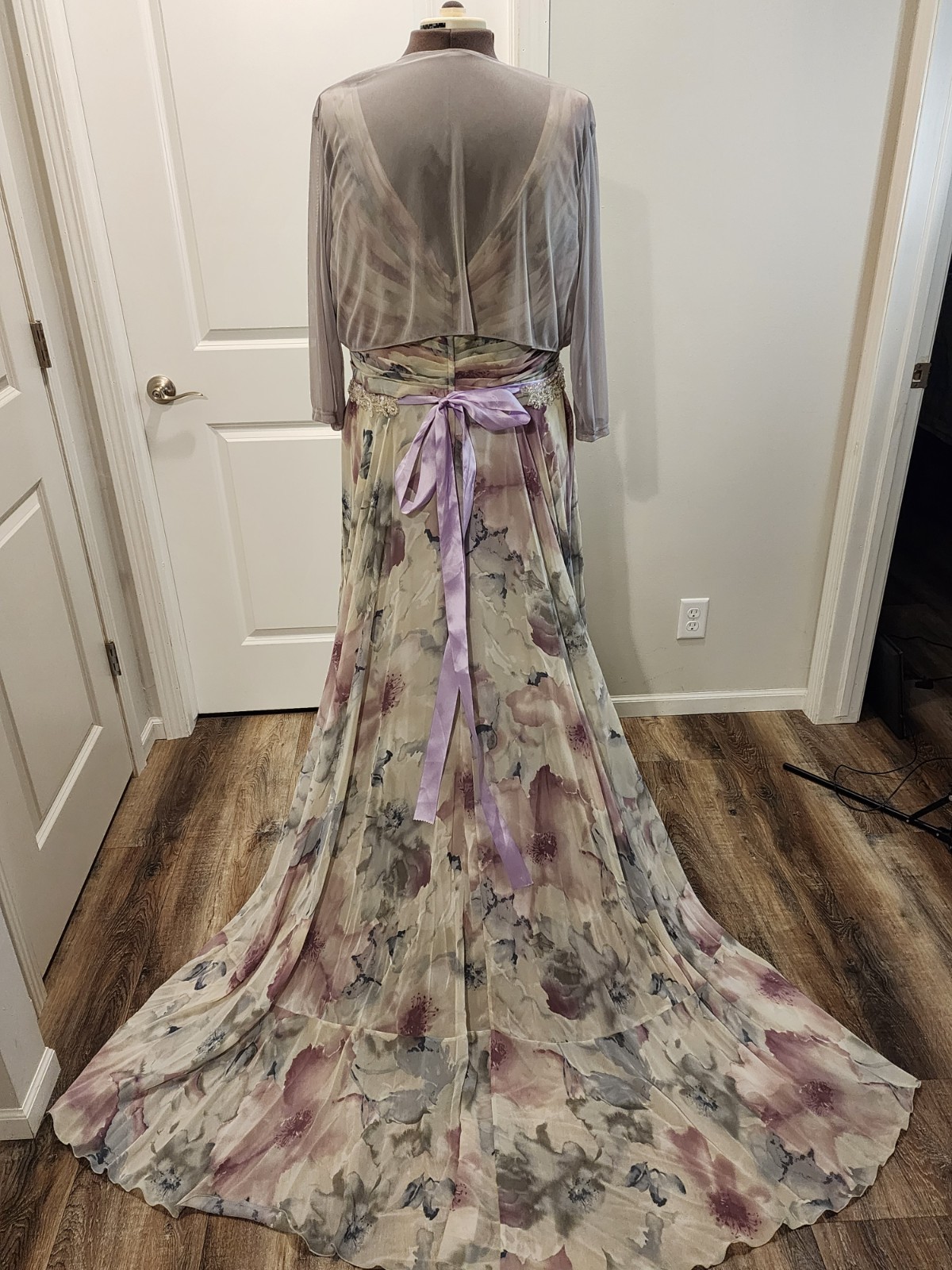 Mori Lee Madeline Gardner Watercolored Wedding Dress Size 24