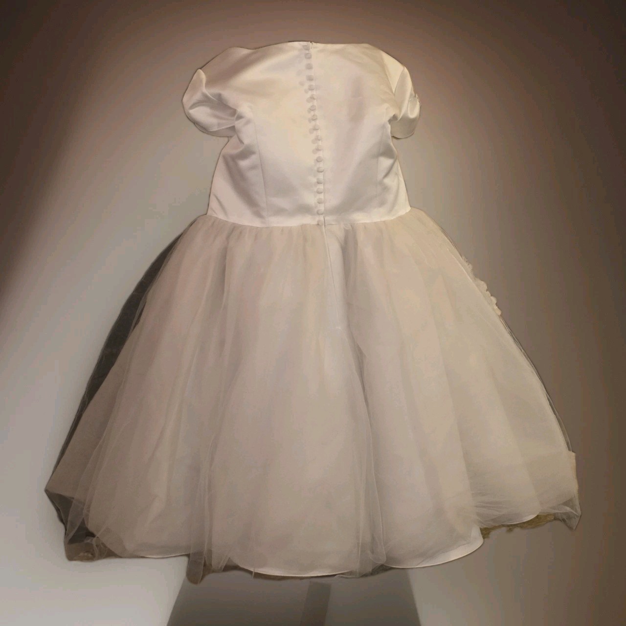 Dolly Couture White Satin Tulle Tea Length Wedding Dress Plus Size 22 Rockabilly