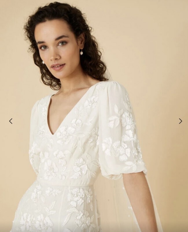 Monsoon Rosie Beaded Wedding Dress-Size 2 Anthropologie Art Deco