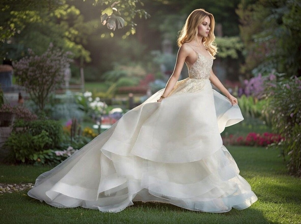 Tara Keely 2609 Wedding Dress 6-12 Ivory llusion Open Back Romantic $2,800 USA