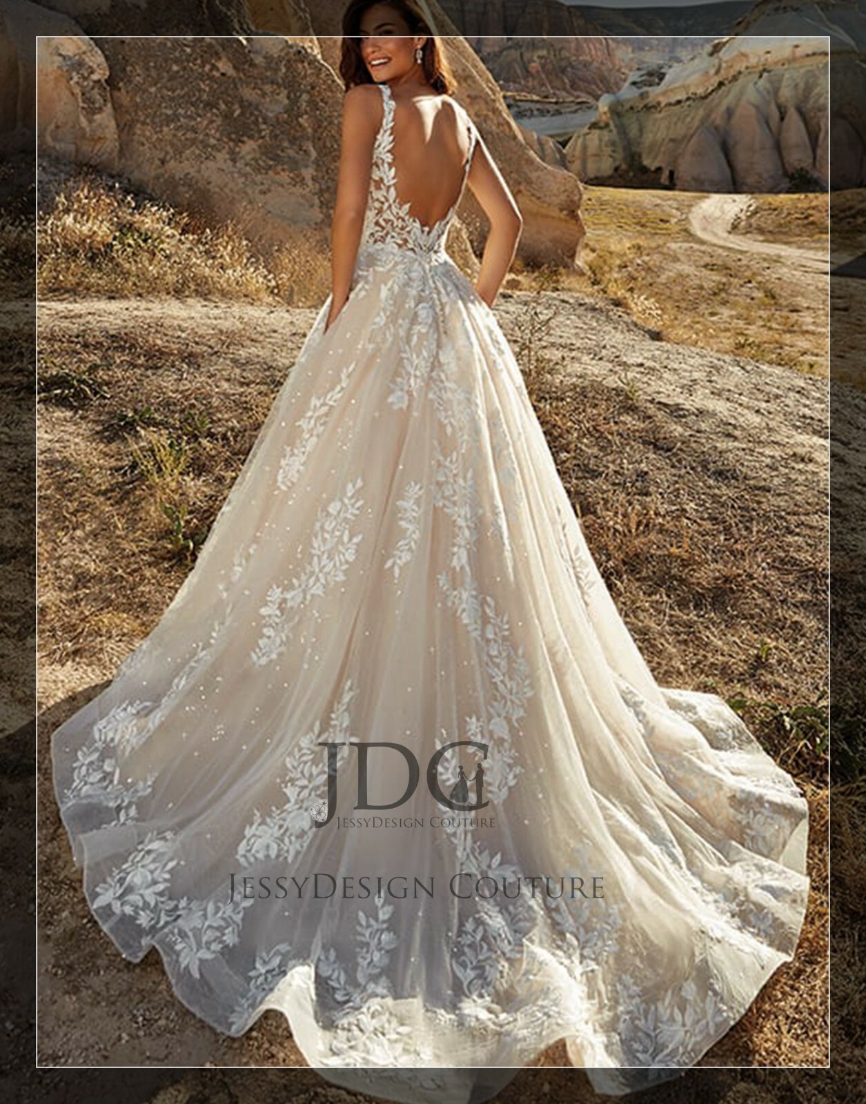 Top Quality Sequins Lace Wedding Dress Bridal Gown 4-28W Plus Blush Backless